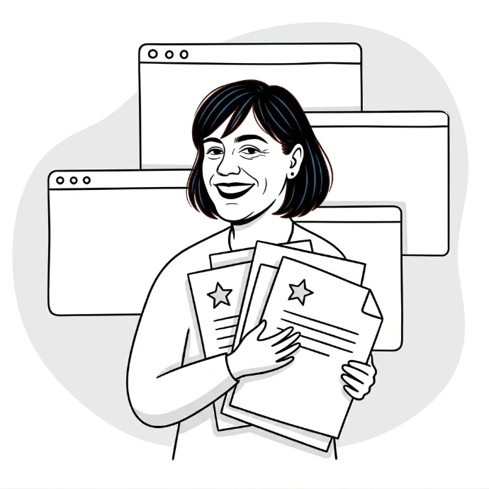 Tour guide completing an onboarding course in Odoo eLearning on a tablet